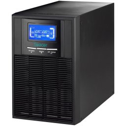 UPS Spacer Online SPUP-2000D-OLT01, 2000VA/1800W, AVR, Sinusoida Pura, LCD, 3 prize Schuko, Negru