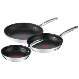 Set 3 tigai Tefal DUETTO, 20 / 24 /28 cm, inductie, Inox