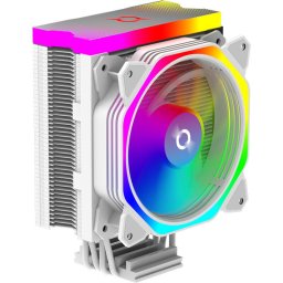 Cooler Procesor AQYRIS URANUS ARGB ALB, dimensiune heatsink 155x125x81 mm, un ventilator ARGB, viteza 800-1800 RPM