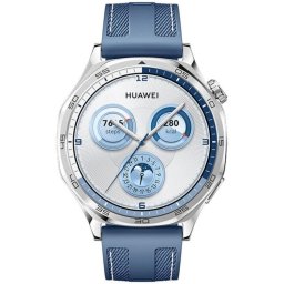 Smartwatch Huawei Watch GT 5, 46MM, Tarnish Stainless Steel Case, Woven Strap, Albastru