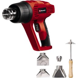 Pistol cu aer cald Einhell TH-HA 2000/1 ,2000 W, 2 setari de temperatura 350°/550°, protectie impotriva supraincalzirii, inclus 4 duze si racleta pentru vopsea