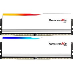 Kit dual memorie RAM G.Skill Ripjaws M5 RGB, Capacitate DDR5 32GB (2x16GB), Frecventa 6000 MHz, CL 28, Alb