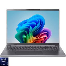Laptop Acer Aspire 16 AI A16-52M, Display 16'' WUXGA+ (2048 x 1280), OLED, Procesor Intel® Core™ Ultra 5 226V, Memorie RAM 16GB LPDDR5x, Capacitate de stocare 1TB SSD, Placa video integrata Intel Arc, No OS, Gri (INT Keyboard)