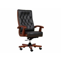 Fotoliu din piele BEMONDI CONSUL A840, Negru