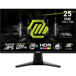 Monitor Gaming Rapid IPS LED MSI MAG 255XF, 24.5 inch, Full HD (1920 x 1080), HDMI, DisplayPort, 300 Hz, 0.5 ms, Negru