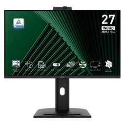 Monitor IPS LED MSI PRO MP275QPDG, 27 inch, WQHD (2560 x 1440), HDMI, DisplayPort, Boxe, Pivot, 100 Hz, 4 ms, Negru