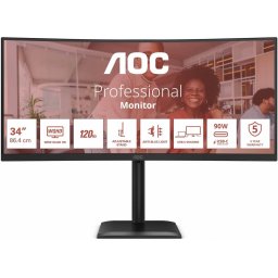 Monitor LED curbat AOC CU34E4CV, 34", 86.4 cm, VA, UWQHD, 120Hz, 4 ms, Negru