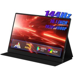 Monitor portabil Zeuslap P16A, 16.1", IPS, Full HD,144Hz, 3 ms, Negru