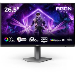 Monitor gaming AOC Agon Pro AG276QKD2, 26.5", QHD, QD-OLED, 500Hz, 0.03 ms, Negru