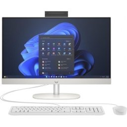 Sistem desktop HP ProOne 240 All in One G10, procesor Intel Core i5-1335U, 23.8 inch, Full HD, 16GB RAM, 512GB SSD, Intel Iris Xe Graphics, Windows 11 Pro, Alb
