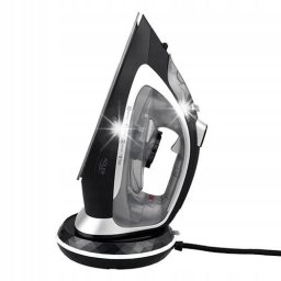 Fier de calcat cu abur fara fir Adler AD 5043, 2800W, capacitate rezervor 300ml, Negru-Argintiu
