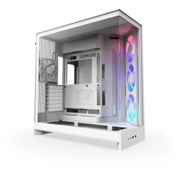 Carcasa H9 Flow RGB (2025), Dual-Chamber, Mid-Tower, Alb