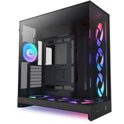 Carcasa H9 Flow RGB+ (2025), Dual-Chamber, Mid-Tower, Control Hub, Negru