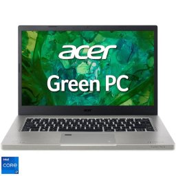 Laptop Acer Aspire Vero, Procesor Intel® Core™ i7-1355U, Display 14", FHD IPS, RAM 16GB LPDDR4X, 512GB SSD, Placa video Intel® Iris® Xe Graphics, No OS, Cobblestone Gray