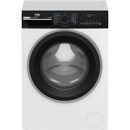 Masina de spalat rufe Beko BM3WFU48415WBPB, Clasa A, EnergySpin, SteamCure, 8 kg, 1400rpm, Alb-Negru