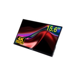 Monitor portabil Verbatim PMT-15-4K, Touchscreen, 15.6", IPS, Ultra HD 4K, 60 Hz, 6 ms, Negru