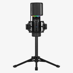 Microfon Streamplify MIC Streaming SPMC-MZ1C127.11, RGB, Trepied, Negru