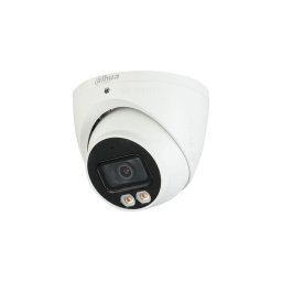 Camera supraveghere dome Dahua cu iluminare duala HAC-HDW1200T-IL-A-0280B-S6, 2 MP, IR/lumina alba 40 m, 2.8 mm, Alb