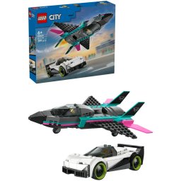 LEGO® City - Avion cu reactie vs masina 60489, 259 piese
