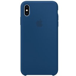Husa de protectie Apple pentru iPhone XS Max, Silicon, Albastru