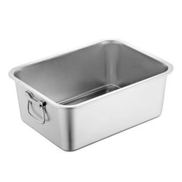 Tava pentru copt cu manere Rosberg R51222K6010, 60x40x10 cm, Otel inoxidabil, Inox