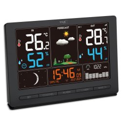 Stație meteo wireless, 4 niveluri de luminozitate, Negru