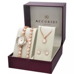 Ceas Barbati, Accurist, Contemporary A-8108G.02, Set cu Pandantiv si cercei