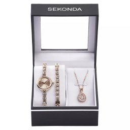 Ceas Barbati, Sekonda, Classic S-2804G.76, Set cu Pandantiv si bratara