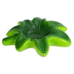 Scrumiera frunza Canabis din ceramica Verde 20 x 18 cm