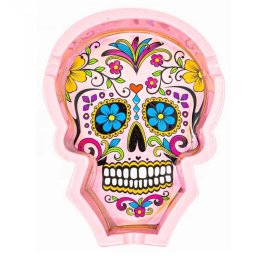 Scrumiera antialunecare Atomic La Catrina Mexican Skull roz