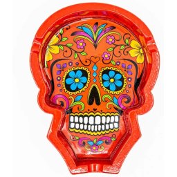 Scrumiera antialunecare Atomic La Catrina Mexican Skull rosu