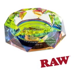 Raw Scrumiera Cristal Prism Rainbow Oil Efect + Cutie cadou