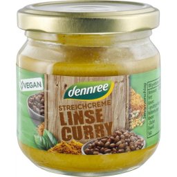 Pate vegetal eco cu linte si curry 180g Dennree