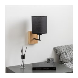 Lampă de perete BRILAGI NUBILA WOOD 1xE27/25W/230V stejar/negru