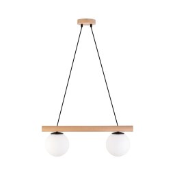 Pendul cu cablu WOODSTOCK 2xE27/15W/230V lemn/negru