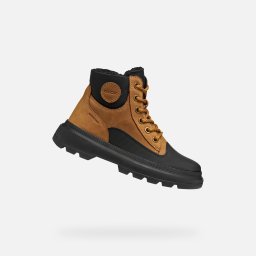 Light Brown Boys' Ankle Boots Geox Kiddartah WPF - Boys