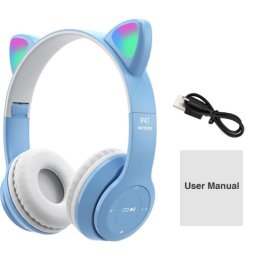 UB Casti Wireless copii urechi pisica P47M bluetooth handsFree hifi bass stereo LED