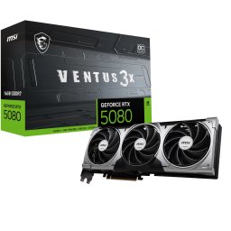 MSI VENTUS GeForce RTX5080 16G 3X OC NVIDIA GeForce RTX 5080 16 Giga Bites GDDR7 (RTX 5080 16G VENTUS 3X OC)