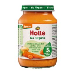 Piure de morcov cu cartofi, pentru copii, fara gluten, +5 luni bio 190g
