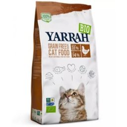 Hrana Uscata Bio pentru Pisici, cu Peste, 31% Proteina si 14% Grasimi, fara Cereale, 800 g, Yarrah