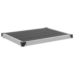 Cadita de dus de exterior gri 80x62 cm WPC si otel inoxidabil GartenMobel Dekor