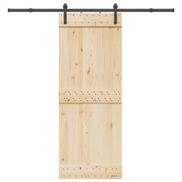 Set feronerie pentru usi glisante, negru, 213,5 cm, otel GartenMobel Dekor