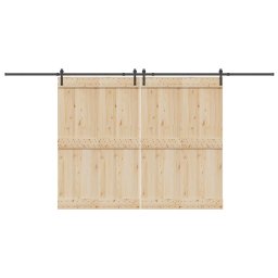 Set feronerie pentru usi glisante, negru, 427 cm, otel GartenMobel Dekor