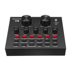 Placa de sunet multifunctionala Q MIC1 bluetooth mixer microfoane 6 Sound Modes +12 Sound Effects Live