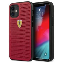 Husa Ferrari FESPEHCP12SRE iPhone 12 mini 5.4" red/red hardcase On Track Perforated