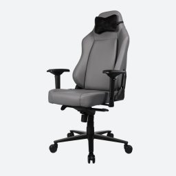 Scaun Gaming Primo, piele premium, Gri 145 kg max