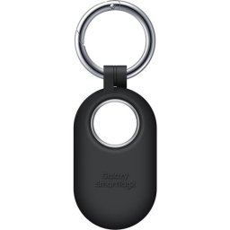 Husa protectie cu breloc pentru Galaxy SmartTag2, silicon Negru