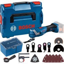 Bosch Cordless Multi-Cutter GOP 18V-34 Solo Professional, 18Volt, multifunctional tool (blue/black, without battery and charger, L-BOXX + accessory box)