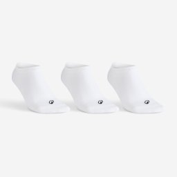 Set de 3 perechi de șosete de tenis scurte 100 Alb Adulți