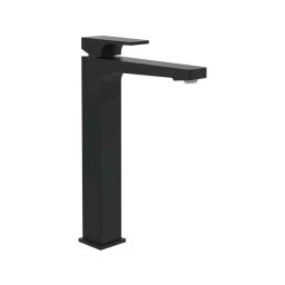 Baterie înaltă pentru lavoar Villeroy&Boch, Architectura Square 257, cu ventil click-clack, negru mat